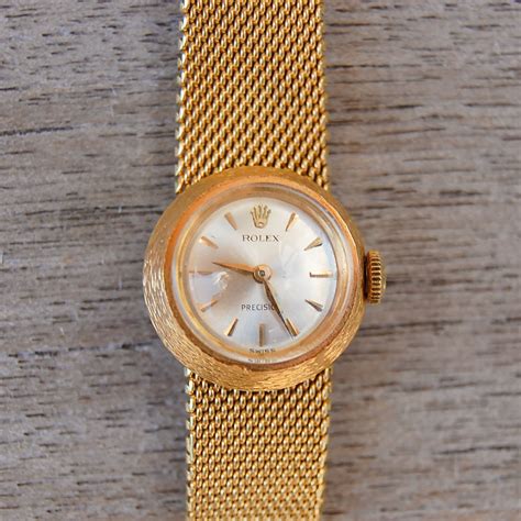 vintage gold womens rolex|Rolex 18k gold watch.